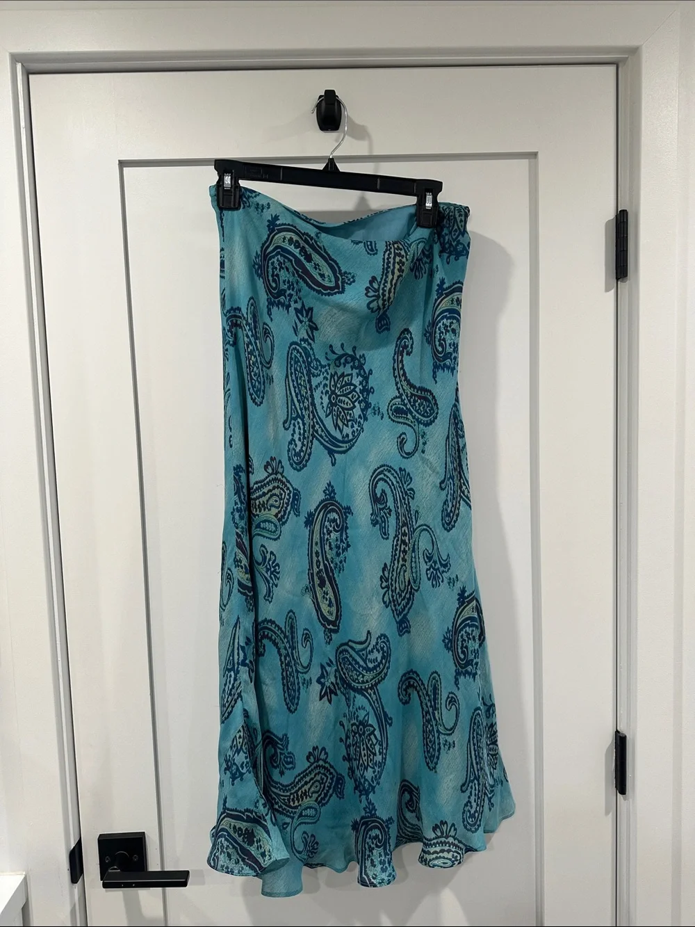 Vintage Y2k Cottagecore Paisley Silk Midi Skirt - Size Small